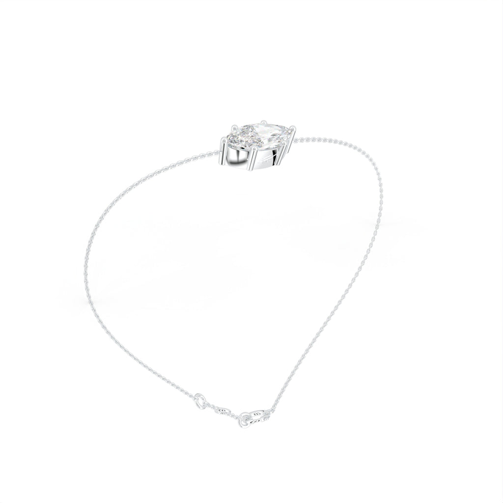 18K Gold Marquise Diamond Bracelet — 3D VIEW