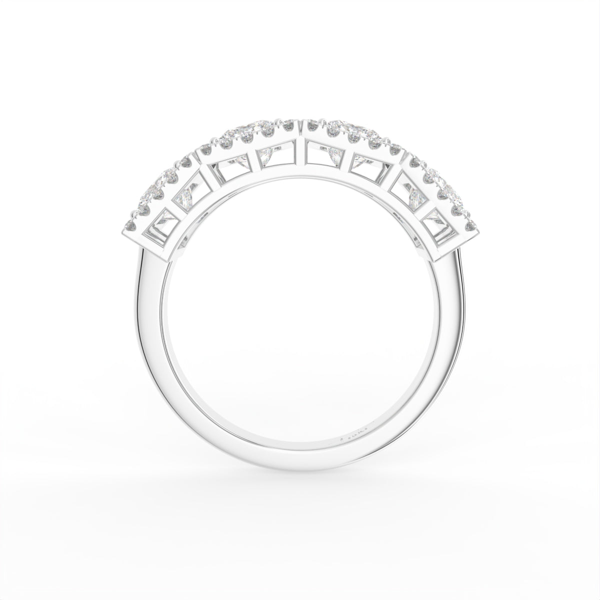 18K Bespoke Pave Diamond Ring — FRONT