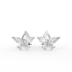 18K Pear Butterfly Diamond Earrings — BACK