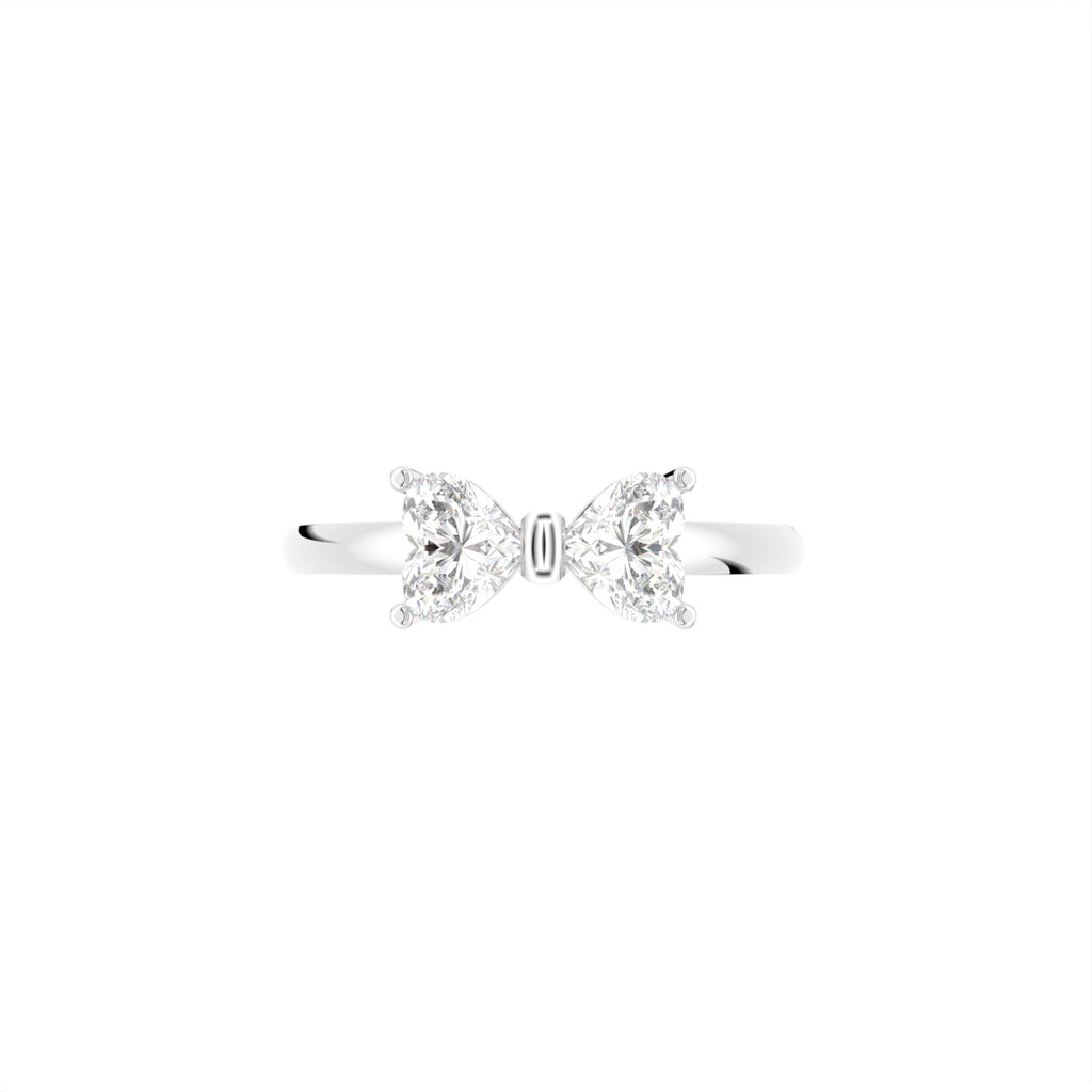 18K Bespoke Heart Diamond Ring — TOP