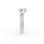 18K Solitaire Cushion Diamond Ring — SIDE