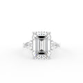 18K Trilogy Radiant-Cut Diamond Ring — TOP
