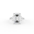 18K Trilogy Radiant-Cut Diamond Ring — TOP