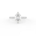 18K Solitaire Princess Diamond Engagement Ring — TOP