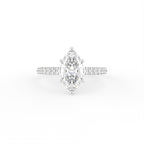 18K Solitaire Princess Diamond Engagement Ring — TOP