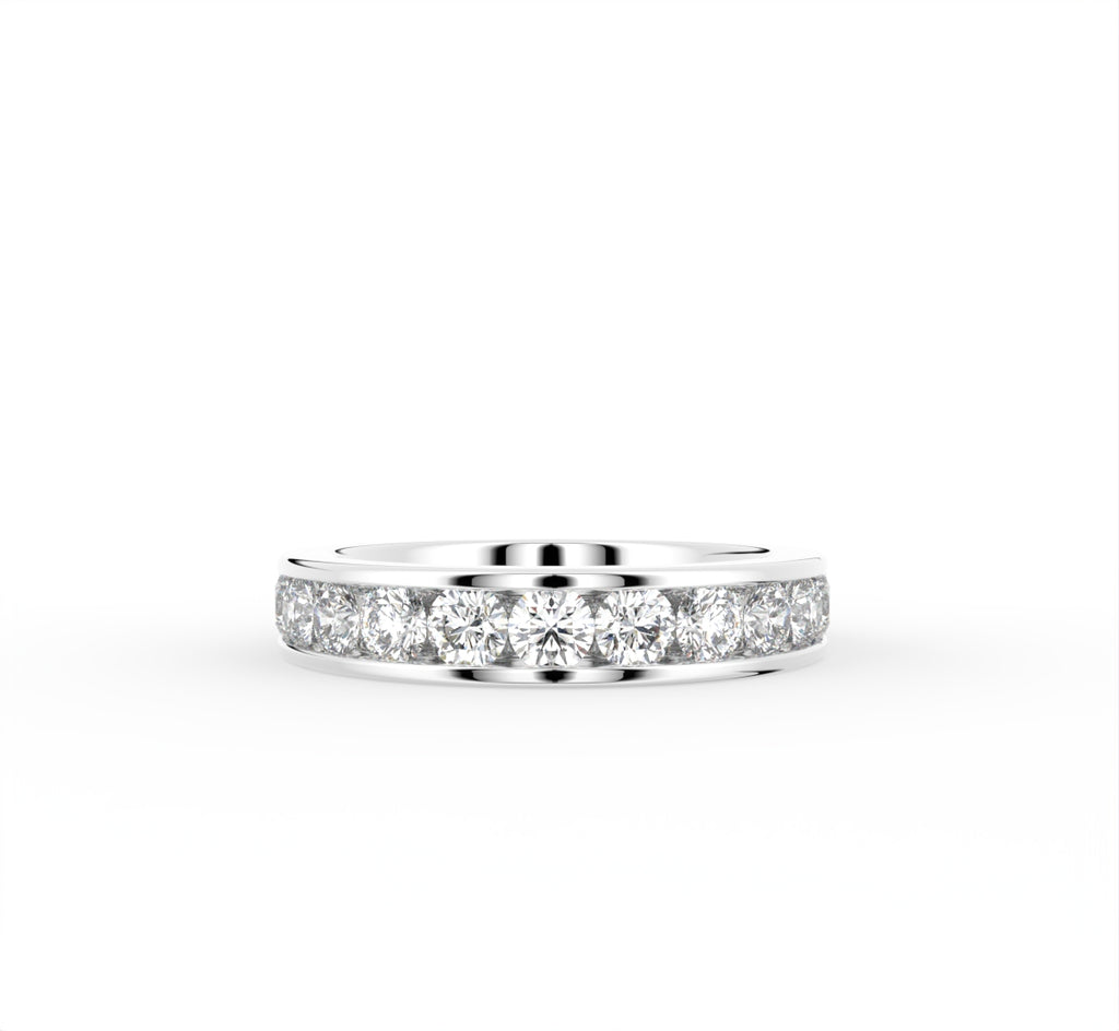 18K Eternity Round Diamond Ring — TOP
