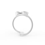18K Bespoke Twin Marquise Diamond Ring — FRONT