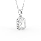 18K Halo Pink Diamond Pendant — 3D VIEW