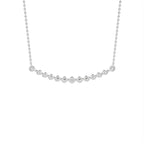 18K White Gold Geometric Round Diamond Pendant — BACK