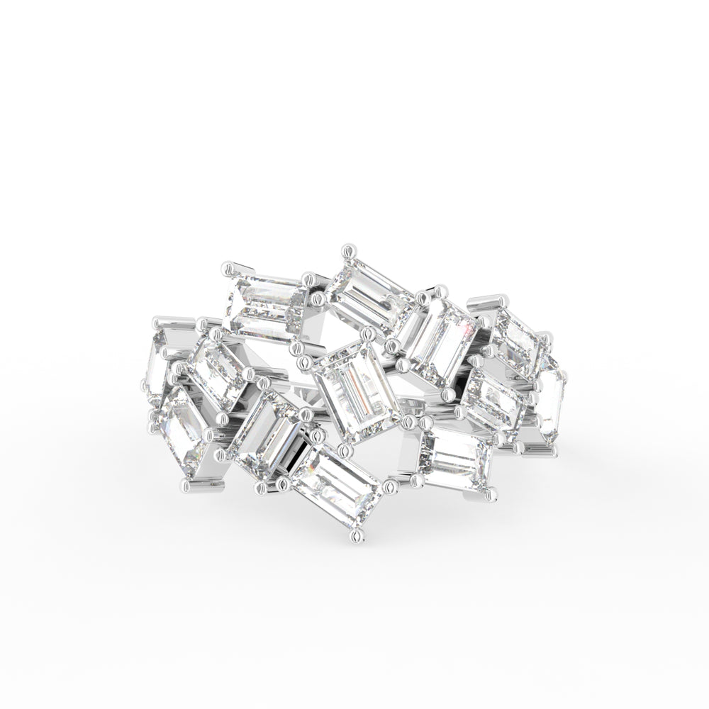 18K Bespoke Baguette Diamond Ring