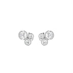 18K Bezel Round Diamond Earrings — TOP