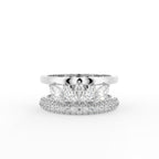 18K Bespoke Marquise Diamond Crown Ring — TOP