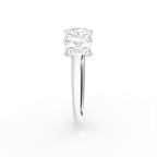 14K Yellow Gold Bespoke Radiant Diamond Ring — SIDE