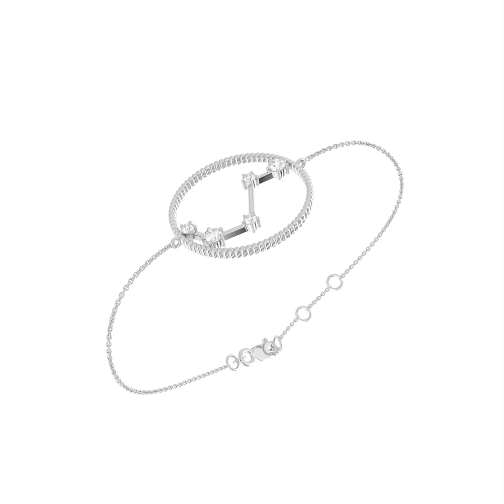 18K Aries Constellation Diamond Bracelet — 3D VIEW