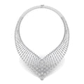 18K Teardrop Halo Diamond Necklace — TOP