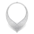 18K Teardrop Halo Diamond Necklace — TOP