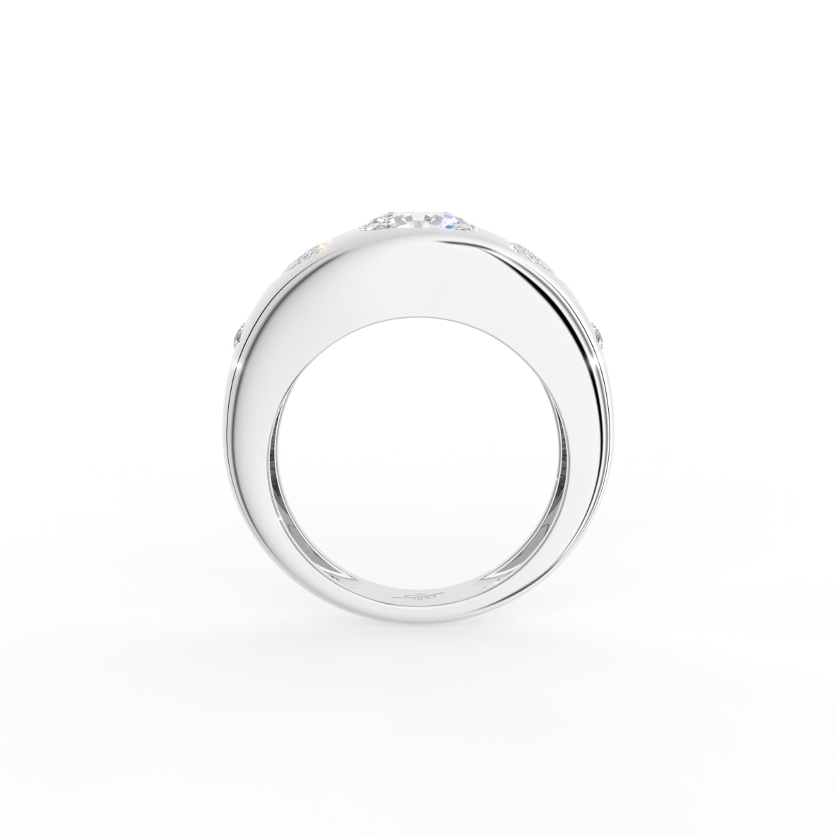 18K Yellow Gold Bespoke Cushion Diamond Ring — FRONT