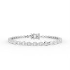18K Pear Diamond Bezel Bracelet — TOP