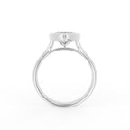 Sterling Silver Marquise Diamond Ring — FRONT/BACK