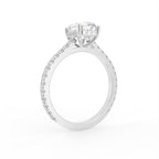 18K Solitaire Emerald Cut Diamond Ring — 3D VIEW