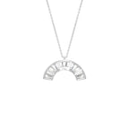 18K Abstract Baguette Diamond Pendant — BACK
