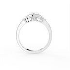 18K Pear Cluster Diamond Ring — FRONT