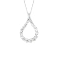 18K Bespoke Pear Round Diamond Pendant — FRONT