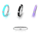 vimg:FJ2967|vimg:FJ3043|vimg:FJ3044|18K White Gold Round Diamond Stackable Ring — 3 COLOR
