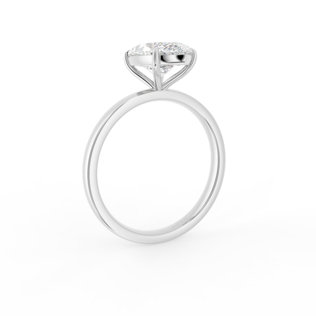 18K Solitaire Marquise Diamond Ring — 3D VIEW