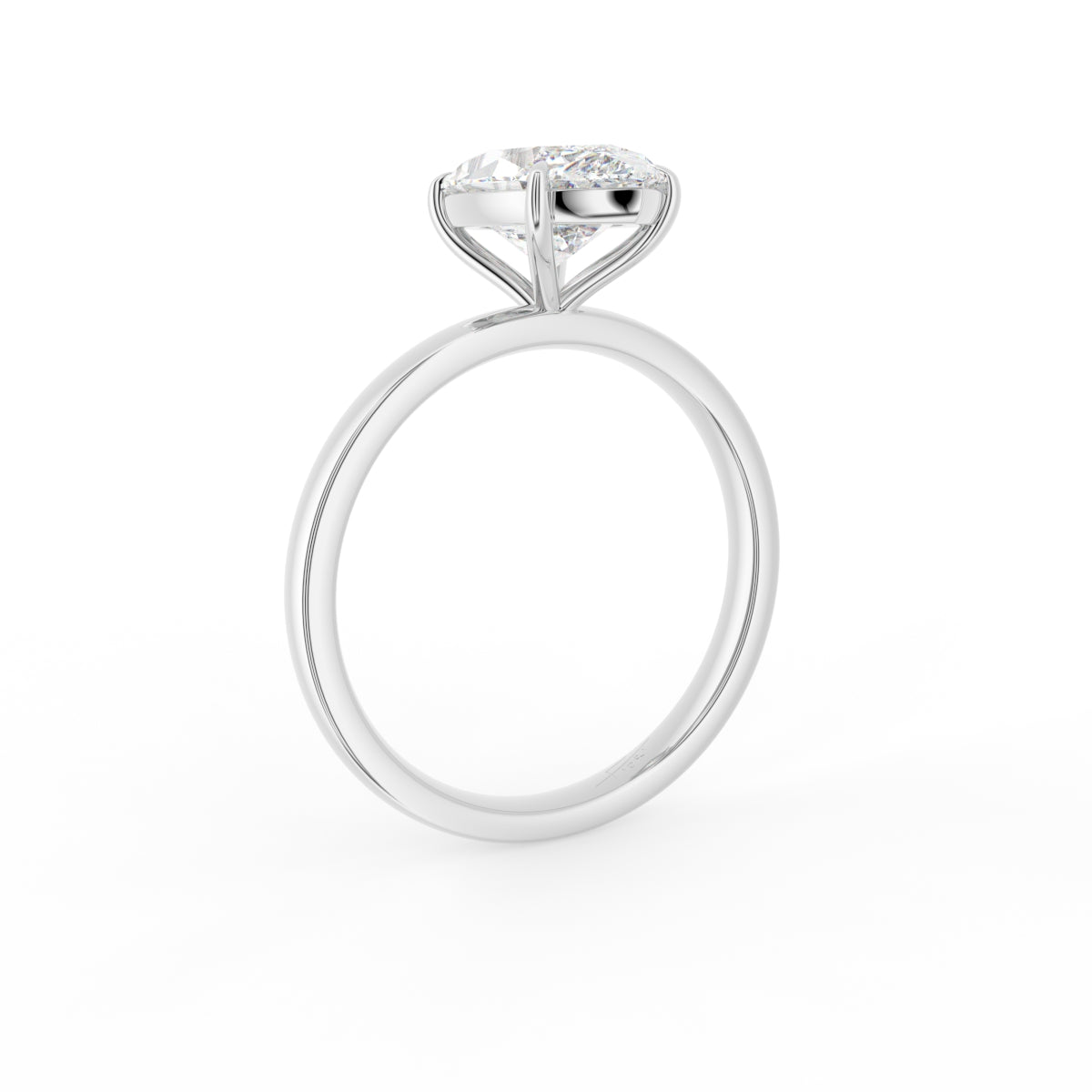 18K Solitaire Marquise Diamond Ring — 3D VIEW