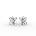 18K Cushion Diamond Earrings — TOP
