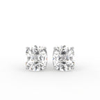 18K Cushion Diamond Earrings — TOP