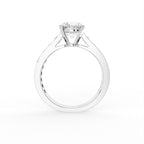 18K Round Solitaire Diamond Ring — FRONT