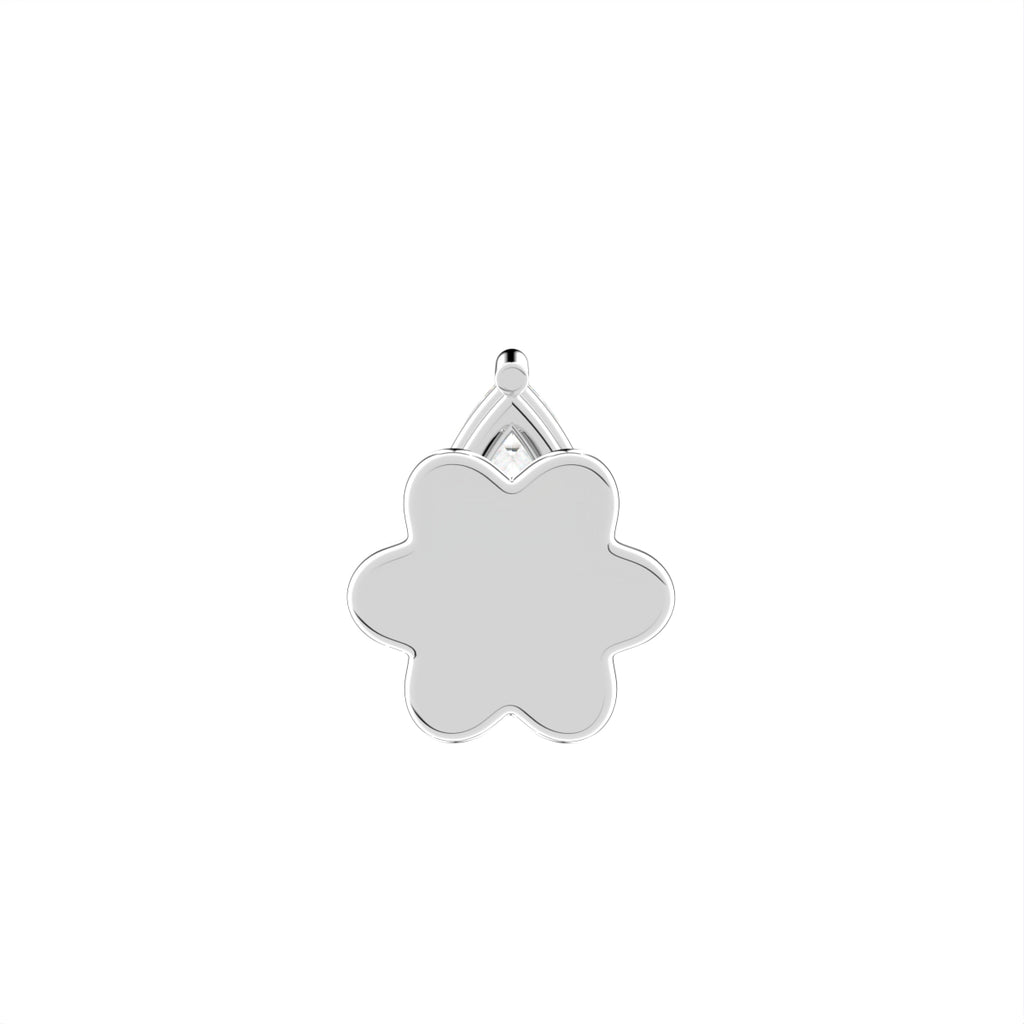 18K Pear Diamond Piercing Earring — BACK