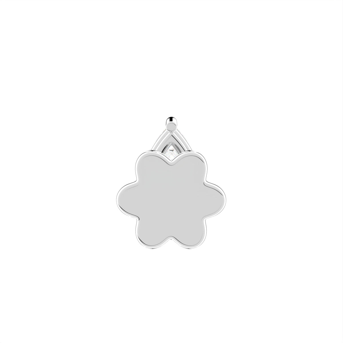 18K Pear Diamond Piercing Earring — BACK