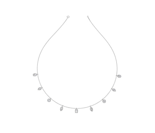 14K Bold Round Tennis Diamond Necklace — TOP