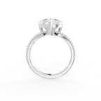 18K White Gold Solitaire Heart Diamond Ring — FRONT