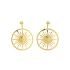 18K Open Circle Diamond Earrings — BACK