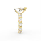 Sterling Silver Pear Diamond Ring — 3D / RIGHT