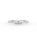 18K Yellow Gold Marquise Diamond Promise Ring — TOP
