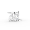 18K Bespoke Twin Marquise Diamond Ring — TOP