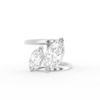 18K Bespoke Twin Marquise Diamond Ring — TOP
