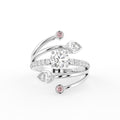18K White Gold Round Diamond Ring — TOP