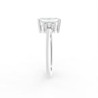 vimg:Z00297|18K Trilogy Emerald-Cut Diamond Ring — SIDE