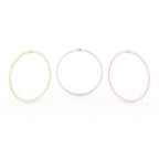 Sterling Silver Diamond Necklace — 3 COLOR
