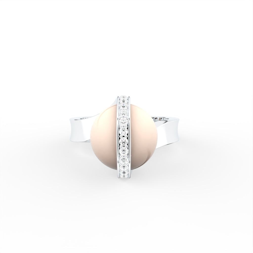 Sterling Silver Diamond Ring — TOP