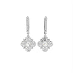 18K Drop Diamond Earrings — BACK