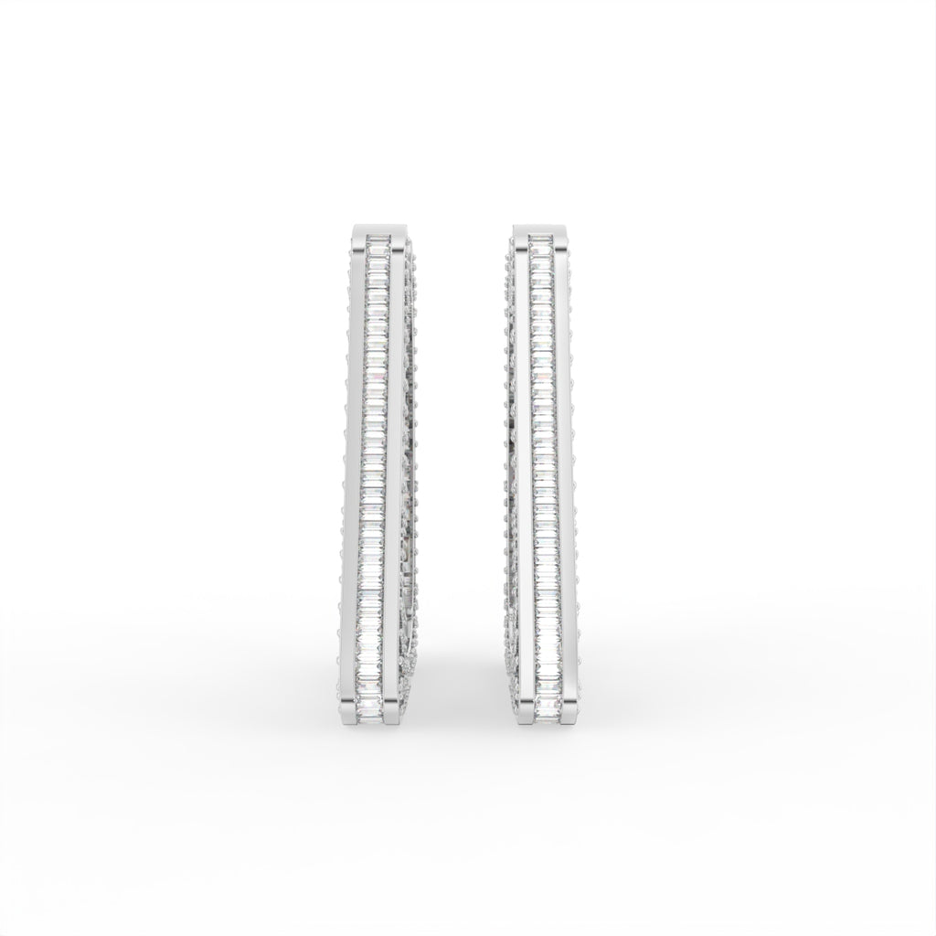 Sterling Silver Diamond Earrings — TOP