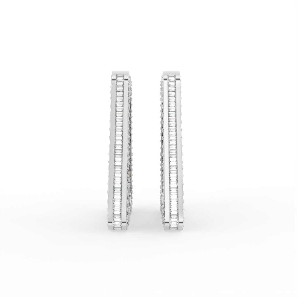 Sterling Silver Diamond Earrings — TOP