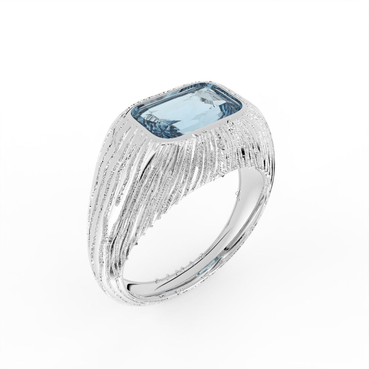 Sterling Silver Diamond Ring — IMAGE URL